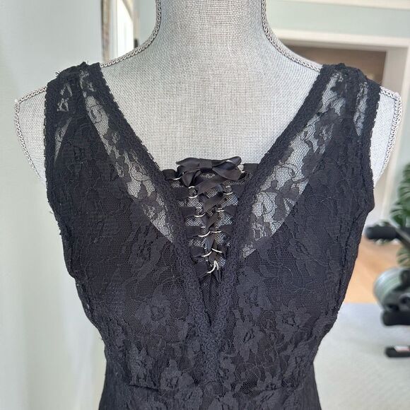 Royal Bones by Daang Goodman Goth Black Corset Dress size Medium - Picture 7 of 10